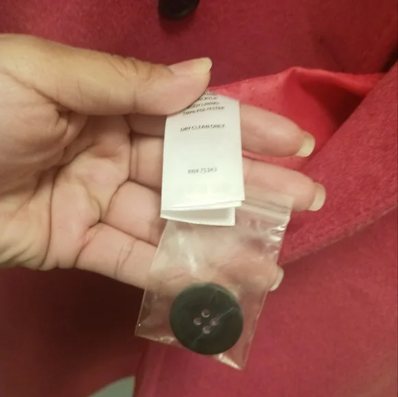 RACHEL ZOE  BRIGHT PINK MAGENTA WOOL BLEND DOUBLE-BREASTED OVERCOAT SIZE XL COAT - Picture 9 of 9